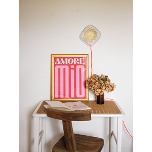 Applique losange en verre et métal n°154