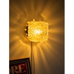 Applique carrée en métal et verre n°181