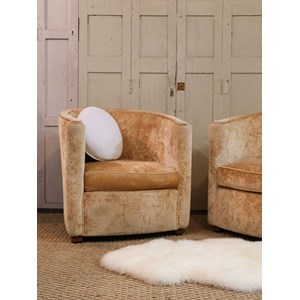 Paire de fauteuils en velours art déco n°873
