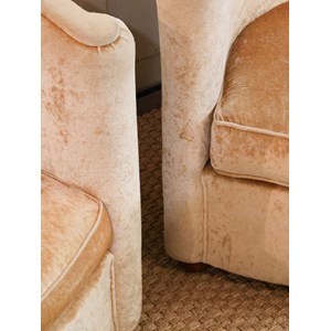 Paire de fauteuils en velours art déco n°873