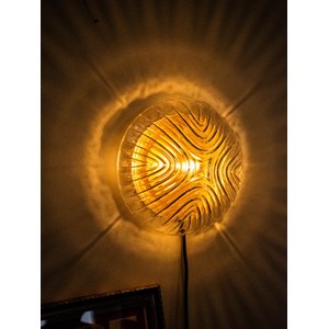 Applique demi lune dorée en verre n°171