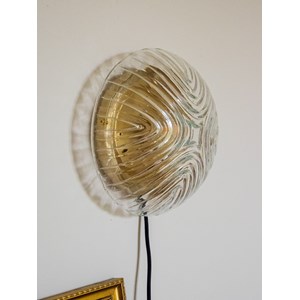 Applique demi lune dorée en verre n°171