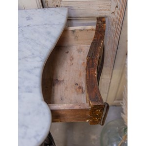 Grande console en bois et marbre n°705