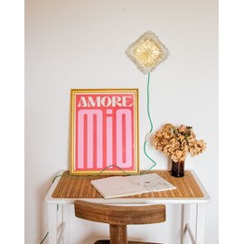 Applique losange en verre et métal n°168