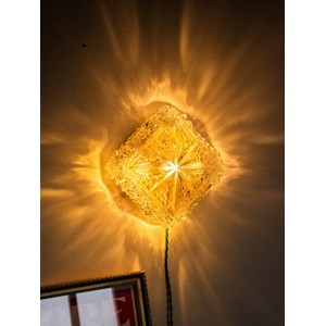 Applique losange en verre et métal n°168