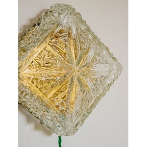 Applique losange en verre et métal n°168