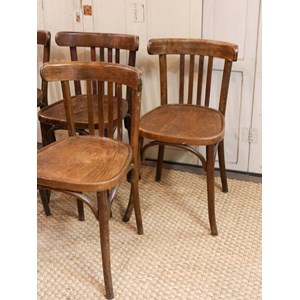 Lot de 6 chaises bistrot en bois n°1010