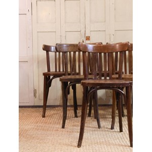 Lot de 6 chaises bistrot en bois n°1010