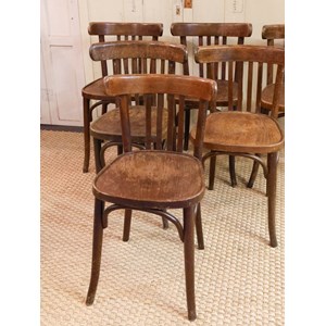 Lot de 6 chaises bistrot en bois n°1010
