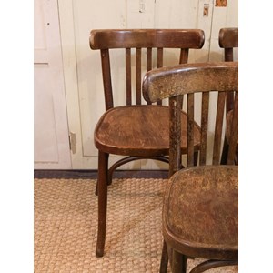 Lot de 6 chaises bistrot en bois n°1010