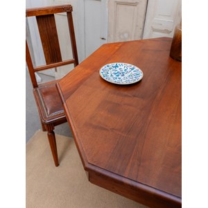 Table à manger octogonale en bois n°605