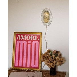 Applique demi-lune fine en verre n°173