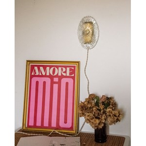 Applique demi-lune fine en verre n°173