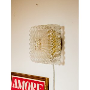 Applique carrée et dorée en verre n°160