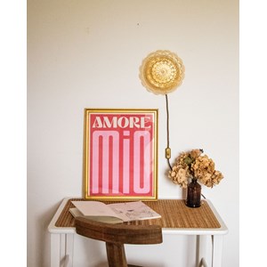 Applique fleur en verre ambré n°157