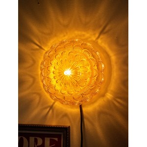 Applique fleur en verre ambré n°157