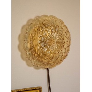 Applique fleur en verre ambré n°157