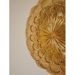 Applique fleur en verre ambré n°157