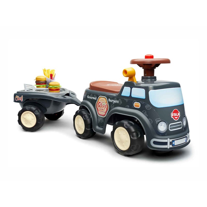 Porteur enfant food truck avec remorque 1 à 3 ans - falk