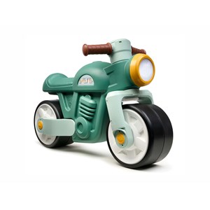 Draisienne vintage moto verte avec larges roues silencieuses 1 à 3 ans - falk