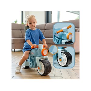 Draisienne vintage moto bleue avec larges roues silencieuses 1 à 3 ans - falk