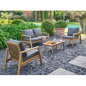 Salon de jardin en bois d'acacia tiwi - 4 places - hespéride
