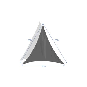 Voile d'ombrage triangulaire 2 x 2 x 2 m curacao - blanc - hespéride