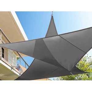 Voile d'ombrage triangulaire 2 x 2 x 2 m curacao - gris - hespéride