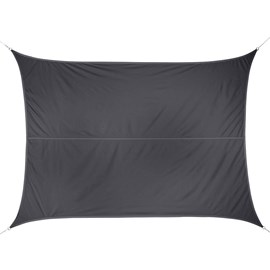 Voile d'ombrage rectangulaire 3 x 4 m - curacao - gris - hespéride