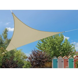 Voile d'ombrage triangulaire flex 3,60 x 3,60 x 3,60 m - ivoire - jardiline