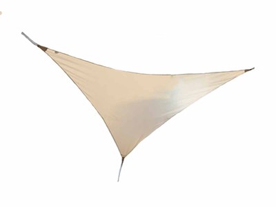 Voile d'ombrage triangulaire serenity 3,60 x 3,60 x 3,60 m - sable - jardiline