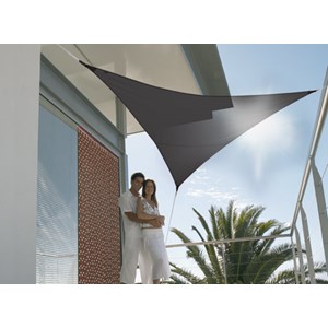 Voile d'ombrage triangulaire serenity 3,60 x 3,60 x 3,60 m - noir - jardiline