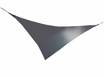 Voile d'ombrage triangulaire serenity 3,60 x 3,60 x 3,60 m - ardoise - jardiline
