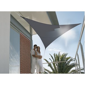 Voile d'ombrage triangulaire serenity 3,60 x 3,60 x 3,60 m - ardoise - jardiline