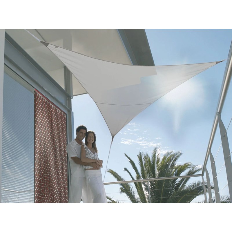 Jardiline - Voile d'ombrage triangulaire serenity 5 x 5 x 5 m - taupe - jardiline