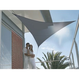 Voile d'ombrage triangulaire serenity 5 x 5 x 5 m - ardoise - jardiline