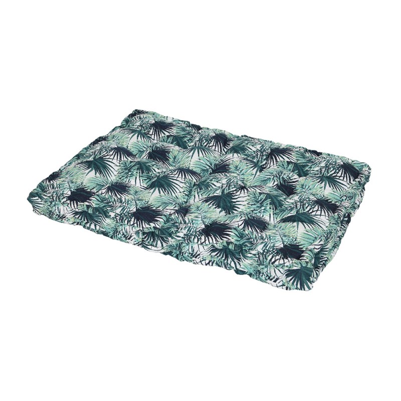 Jardideco - Coussin palette de jardin déco feuilles foncé 120 x 80 x 8 cm - jardideco