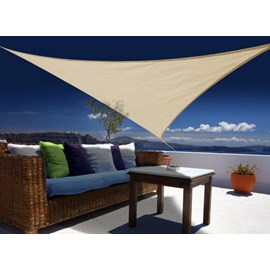 Voile d'ombrage triangulaire 3 x 3 x 3 m - sable - jardiline