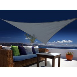 Voile d'ombrage triangulaire 3,60 x 3,60 x 3,60 m - austral- ardoise - jardiline