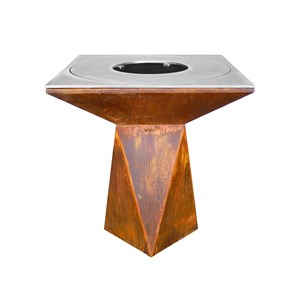 Brasero g1 corten plaque acier carbone - artiss