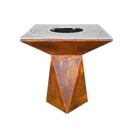 Brasero g1 corten plaque de cuisson acier inoxydable alimentaire - artiss