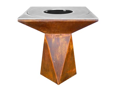 Brasero g1 corten plaque de cuisson acier inoxydable alimentaire - artiss