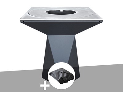 Brasero g1 graphite plaque acier carbone + housse de protection - artiss