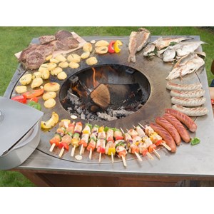 Brasero g2 corten plaque acier carbone - artiss