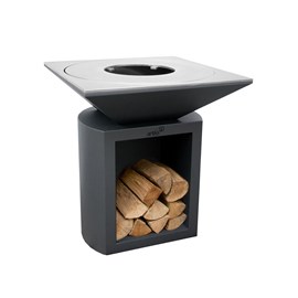 Brasero g2 graphite plaque acier carbone - artiss