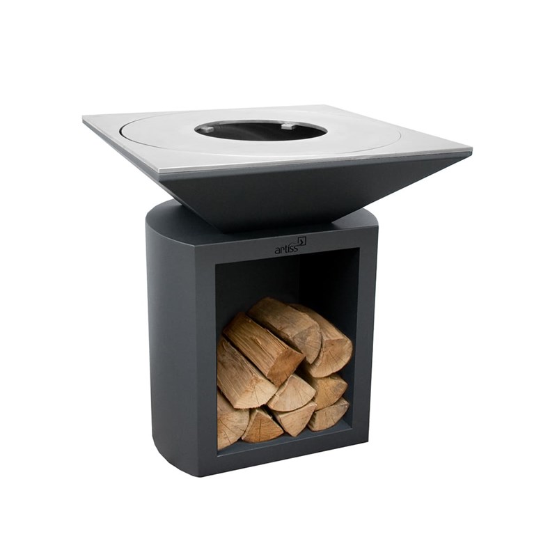 Artiss Design - Brasero g2 graphite plaque acier carbone - artiss