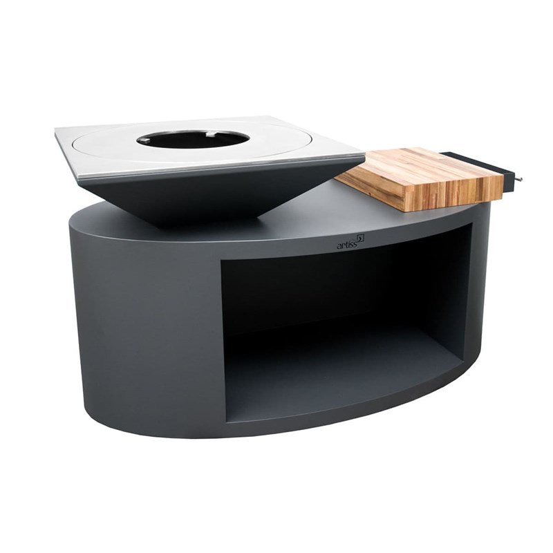 Artiss Design - Brasero g3 graphite plaque acier carbone - artiss
