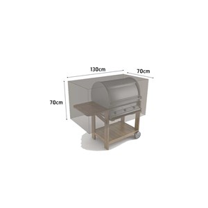Housse de protection pour barbecue covertop - taupe - 70 x 130 x 70 cm