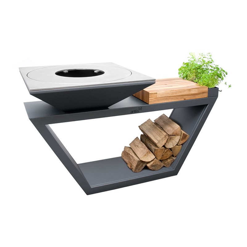 Artiss Design - Brasero g4 graphite plaque de cuisson acier inoxydable alimentaire - artiss
