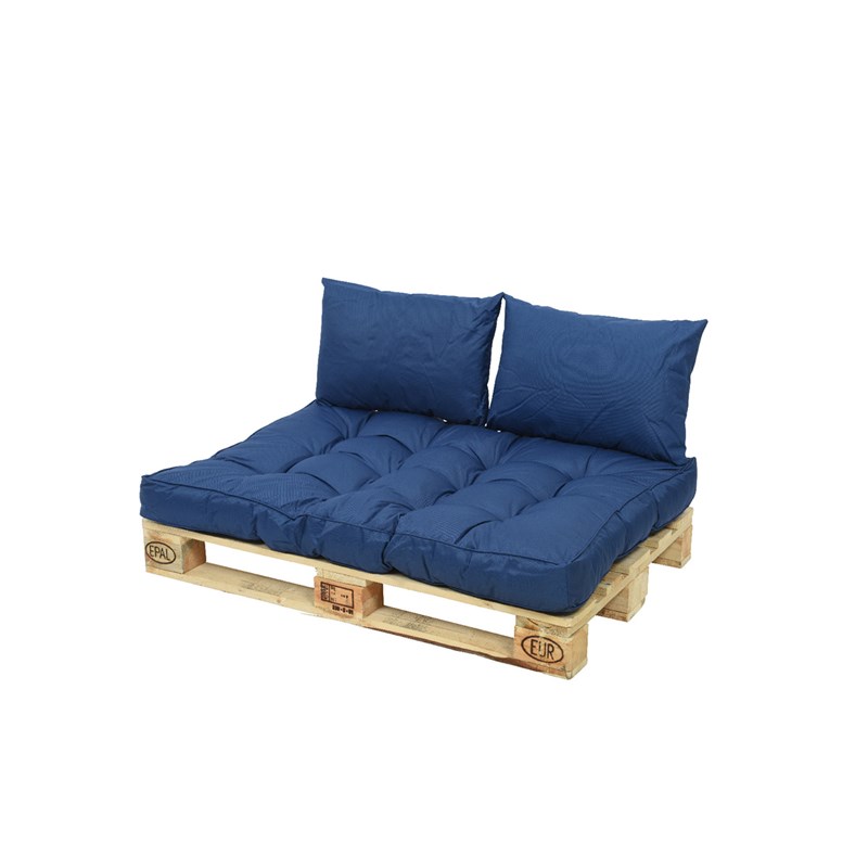 Jardideco - Ensemble coussin d'extérieur palette bleu - jardideco